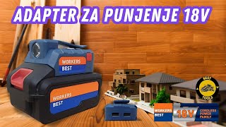 ADAPTER ZA PUNJENJE WORKERS BEST WB 18VUPA CPF UNBOXING TEST 4K [upl. by Erdnaid]