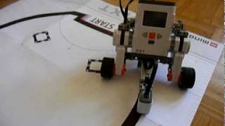 Techbricks nl NXT Mindstorms Line Follower using a color or light sensor with PID [upl. by Aridatha]