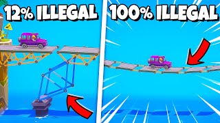 Using ILLEGAL TECHNIQUES to beat Poly Bridge 3 [upl. by Schug]