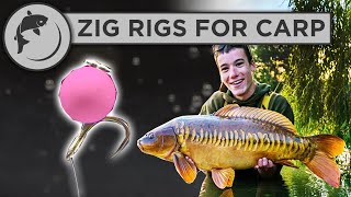 Fishing For Carp With Zig Rigs  How To Find The Depth And Tie A Zig [upl. by Glenna879]