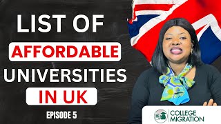 Episode 5 A LIST OF AFFORDABLE UNIVERSITIES IN UK FOR MASTERS 2025 studyabroaduk studyinuk uk [upl. by Ramos]