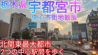 宇都宮市ってどんな街 北関東最大都市の中心市街地、鉄道中心駅間を散策【栃木県 県庁所在地】2021年 [upl. by Okajima]