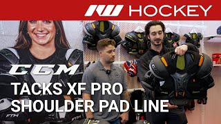 CCM Tacks XF Pro Shoulder Pad Line Insight [upl. by Oirotciv]