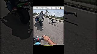 Ktm RC 390 wheelie gone wrong 😞 Crsh 🤬shorts bike rider ktm wheelie crash stunt duke390 [upl. by Sissy160]