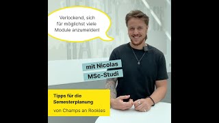 Gesund studieren Semesterplanungstipps von Nicolas [upl. by Ellirehs819]