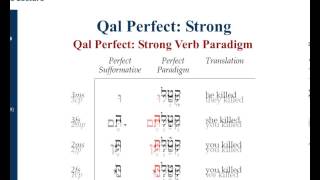 QAL Perfect Hebrew Paradigm [upl. by Hsirahc]