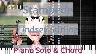 🎹Stampede Solo amp Chord Lindsey Stirling Synthesia Piano [upl. by Bari]