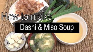 How to make Dashi Japanese soup stock and Miso soup step by step [upl. by Voorhis]