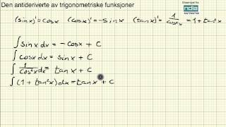 Antideriverte av trigonometriske funksjoner [upl. by Neroled199]