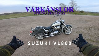 Spring feelings on Suzuki VL800 in Sweden Gopro POV [upl. by Patten]