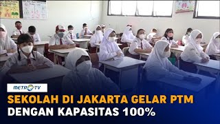 Sekolah di Jakarta Gelar Pembelajaran Tatap Muka dengan Kapasitas 100 [upl. by Nnadroj]