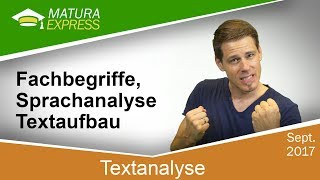 Textanalyse  Zentralmatura Deutsch September 2017 07 [upl. by Asselam]