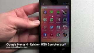 Google Nexus 4  Reichen 8GB Speicher aus [upl. by Stella]