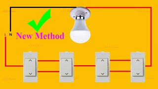 1 Light 4 Switch Connetion Wiring Diagram  Godown Wiring Connection Diagram  Electrical Technician [upl. by Shirberg]