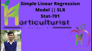 Simple Linear Regression Model  SLR Model  Stat701 Mid [upl. by Nnovahs136]