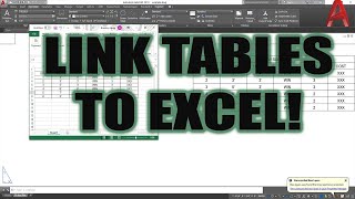 AutoCAD How To Link Excel Tables to AutoCAD  Super Easy amp Dynamic  2 Minute Tuesday [upl. by Bayer855]