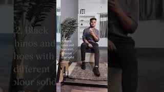 How to style black chinos in best ways youtubeshorts fashion viral ytshorts [upl. by Nolyaj]