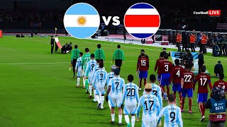 ARGENTINA vs COSTA RICA  Friendly 2024  Full Match All Goals  Messi vs Costa Rica  PES Gameplay [upl. by Yenffad]