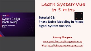 Tutorial25 Phase Noise Modeling in Mixed Signal Systems [upl. by Florrie479]