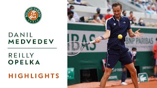 Danil Medvedev vs Reilly Opelka  Round 3 Highlights I RolandGarros 2021 [upl. by Eiznekcam]