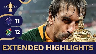 EXTENDED HIGHLIGHTS  Rugby World Cup 2023 final  New Zealand v South Africa [upl. by Akram]