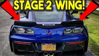 How To INSTALL Stage 2 Wicker Bill on C7 Corvette Z06  StepByStep BIGGER WING [upl. by Trager]