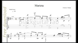 Guitar Classic Marieta  Francisco Tarrega [upl. by Morry501]