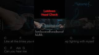 Letdown  Head Check Guitar Chords Lyrics shorts [upl. by Tselec]