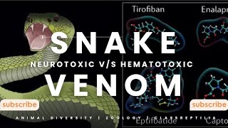 Neurotoxic amp Hemotoxic  Snake venom  poison  Explained  Animal Diversity [upl. by Aihtyc412]