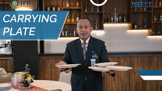 FampB Service Knowledge  How to Carry Plate Restaurant Waiter [upl. by Emiline]