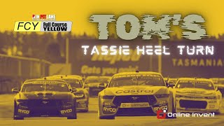 Toms Tassie Heel Turn  SUPERCARS AT SYMMONS PLAINS [upl. by Garry]