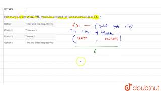 How many ATP and NADPH2 molecules are used for fixing one molecule of CO2 [upl. by Reld]