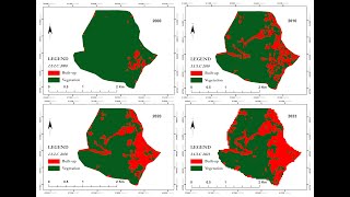 Land use amp land cover LULC analysis using Landsat data in ArcGIS [upl. by Sirrot]