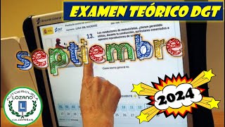 EXAMEN TEÓRICO DGT  SEPTIEMBRE 2024 [upl. by Adolphe]