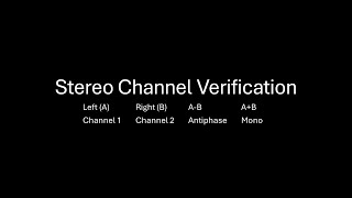 Stereo Speaker Wiring Test Tone [upl. by Oicnerual]