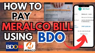 HOW TO PAY YOUR MERALCO BILL USING BDO ONLINE BANKING Paano magbayad sa Meralco Bill gamit ang BDO [upl. by Faustine]