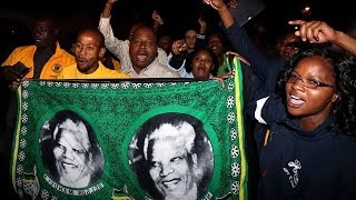 South African street celebrations mark Nelson Mandelas death [upl. by Ayocat]