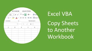 Excel VBA  How to Copy Sheets to Another Workbook [upl. by Jud]