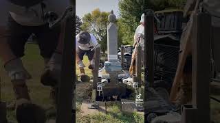 Grave of Otto Borchardt 18961909 gravestone restoration graveyard cemetery timelapse [upl. by Miahc]