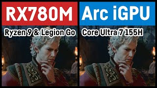 RX 780M vs Core Ultra 7 155H Like LEGION GOROG ALLY vs MSI CLAW [upl. by Intyrb]