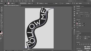 Typographic Poster in illustrator 2020 [upl. by Intruok]