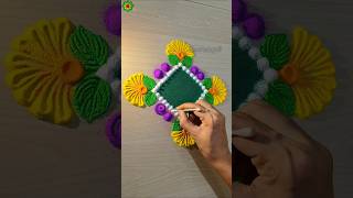 Rangoli designs for diwali simple and easy rangolidesign diwalirangoli shorts [upl. by Ahsinel546]