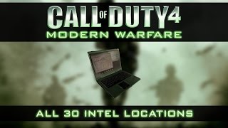 Call of Duty 4  Modern Warfare All 30 Intel Locations [upl. by Ahsart]