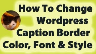 How To Change Wordpress Caption Border Color font and style [upl. by Hgielra160]