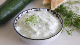 Tzatziki Sauce Recipe  How to Make Greek Tzatziki [upl. by Llewkcor214]