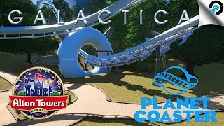 Galactica  Alton Towers Planet Coaster [upl. by Llemhar]