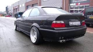 BMW E36 M3 380HP Race exhaust system BRUTAL SOUND by Maxiperformance [upl. by Yotal]