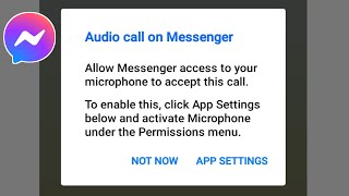 Fix Allow Messenger access to your microphone to accept this call Error Problem [upl. by Assilaj]