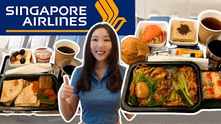 Singapore Airlines Economy Food Review✈️ 3 meals [upl. by Yajet]