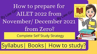 How to prepare for AILET 2022 from NovemberDecember 2021 AILET 2022 Preparation AILET Books [upl. by Ursas]